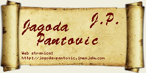 Jagoda Pantović vizit kartica